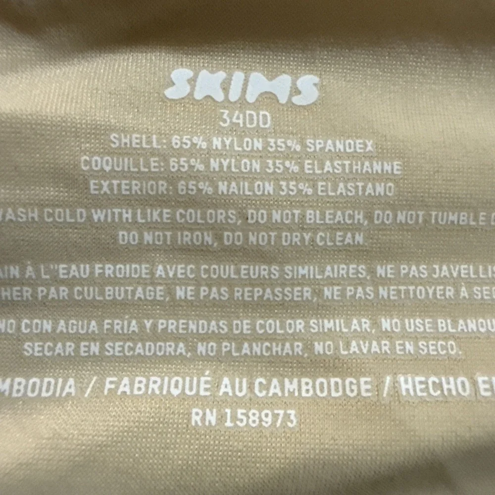Skims Smoothing Intimates Unlined Minimizer Bra - NWOT - Sand - 34DD
